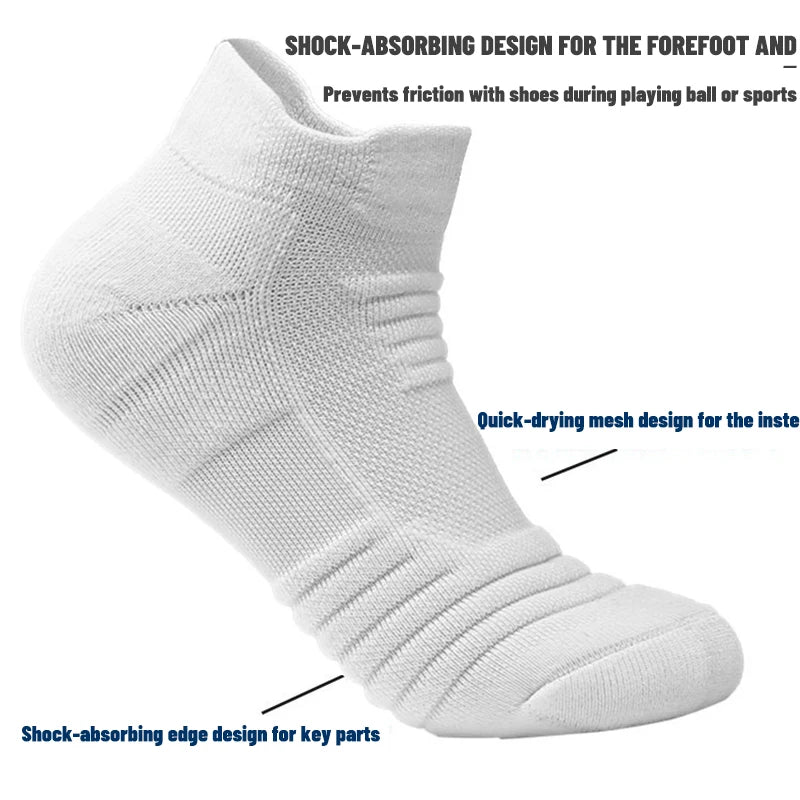 Running Compression Socks for Men Women  Anti-Blister Moisture Wicking Athletic Hiking Basketball Socks Cushion Socks