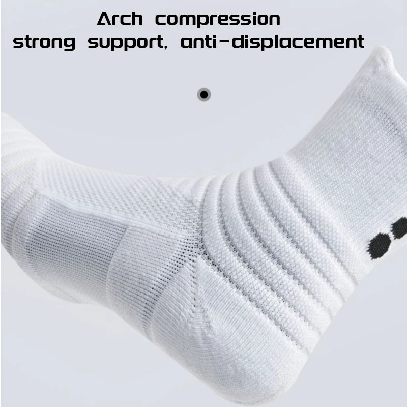 Running Compression Socks for Men Women  Anti-Blister Moisture Wicking Athletic Hiking Basketball Socks Cushion Socks