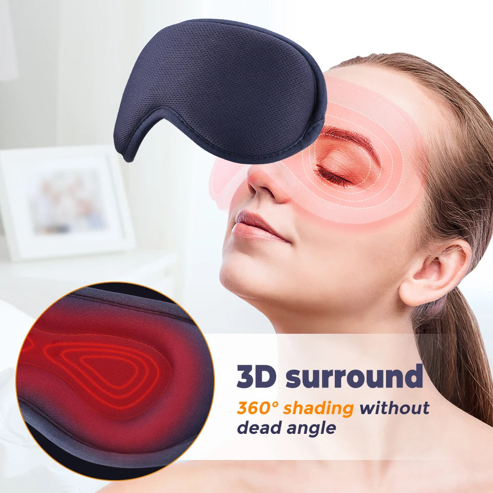 USB Charging Hot Compress Eye Mask Dry Eyes Relief Heated Massage Steam Eyemask with Remote Control Office Sleeping Eye Shade
